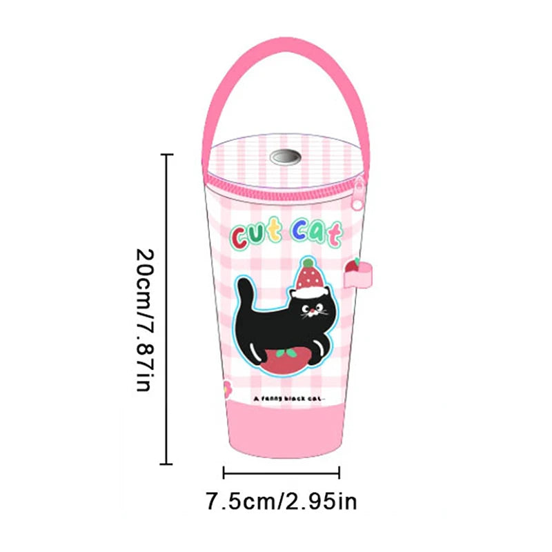 Eco-Friendly Portable Milk Tea Tote Bag Heat Preservation Insulated Cup Cover Carrying Handbag Tumbler Cup Accessories