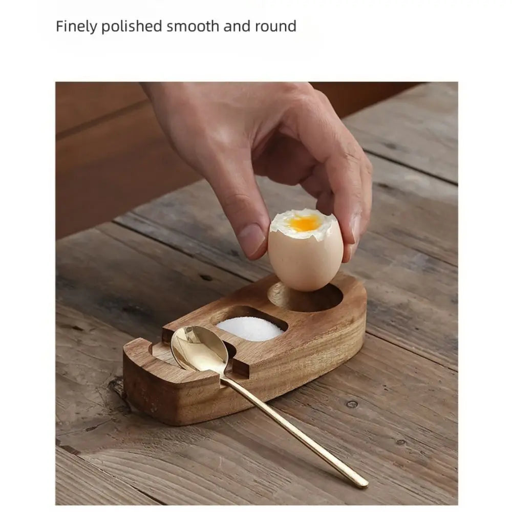 Kitchen Accessories Wooden Egg Tray Eco-Friendly Creative Egg Cup Stand Simple Handmade Eggshell Cup Home