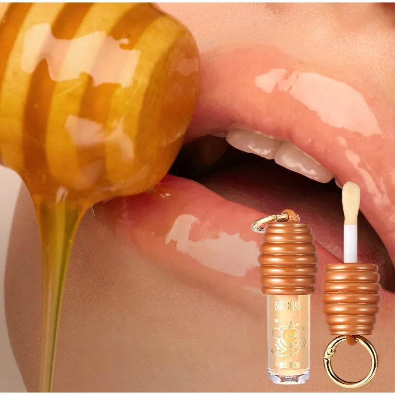 Honey Lip Balm Longlasting Moisturizing Dry Lips Diminishes Lip Lines Plumps Lips With Transparent Pearlescent Lip Care Lip Balm