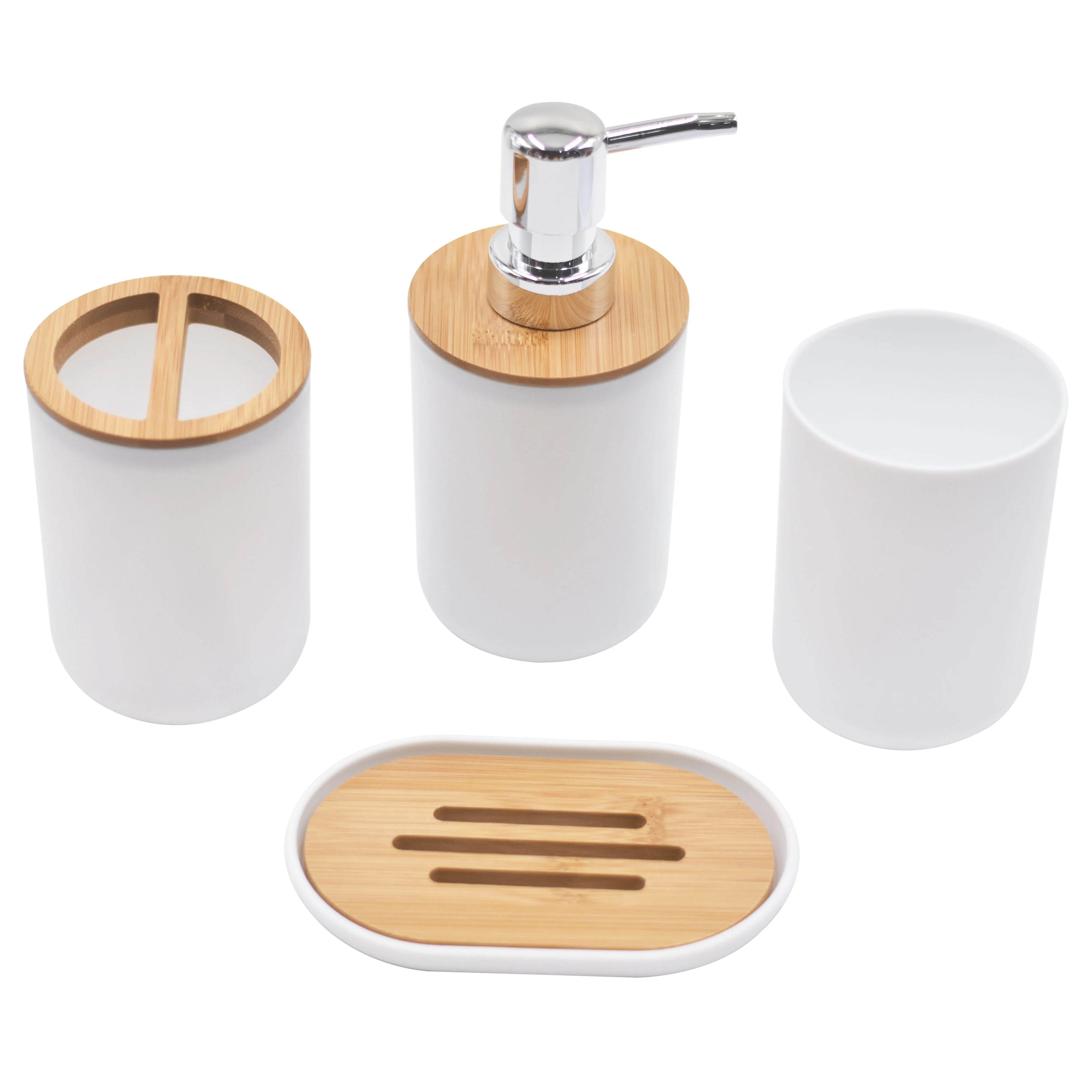 1pc Bathroom Accessories Soap Dispenser Bottle Dish Washroom Garbage Can Toothbrush Holder Cup Suit Lotion Rack Toilet Brush