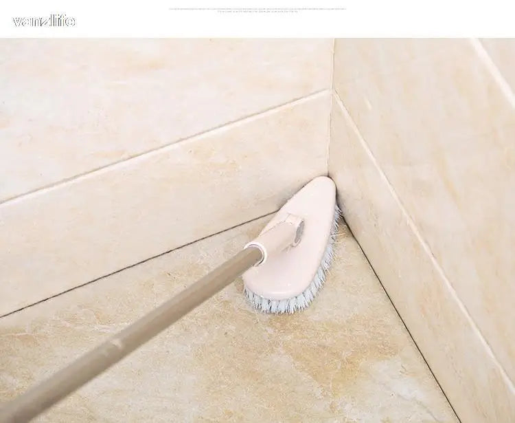 vanzlife Household bathroom long-handled brush outdoor floor tile ceramic tile to scrub brush toilet bath floor cleaning brush