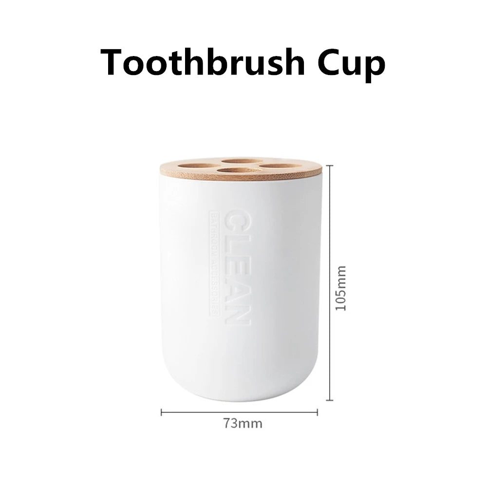 1pc Bathroom Accessories Soap Dispenser Bottle Dish Washroom Garbage Can Toothbrush Holder Cup Suit Lotion Rack Toilet Brush