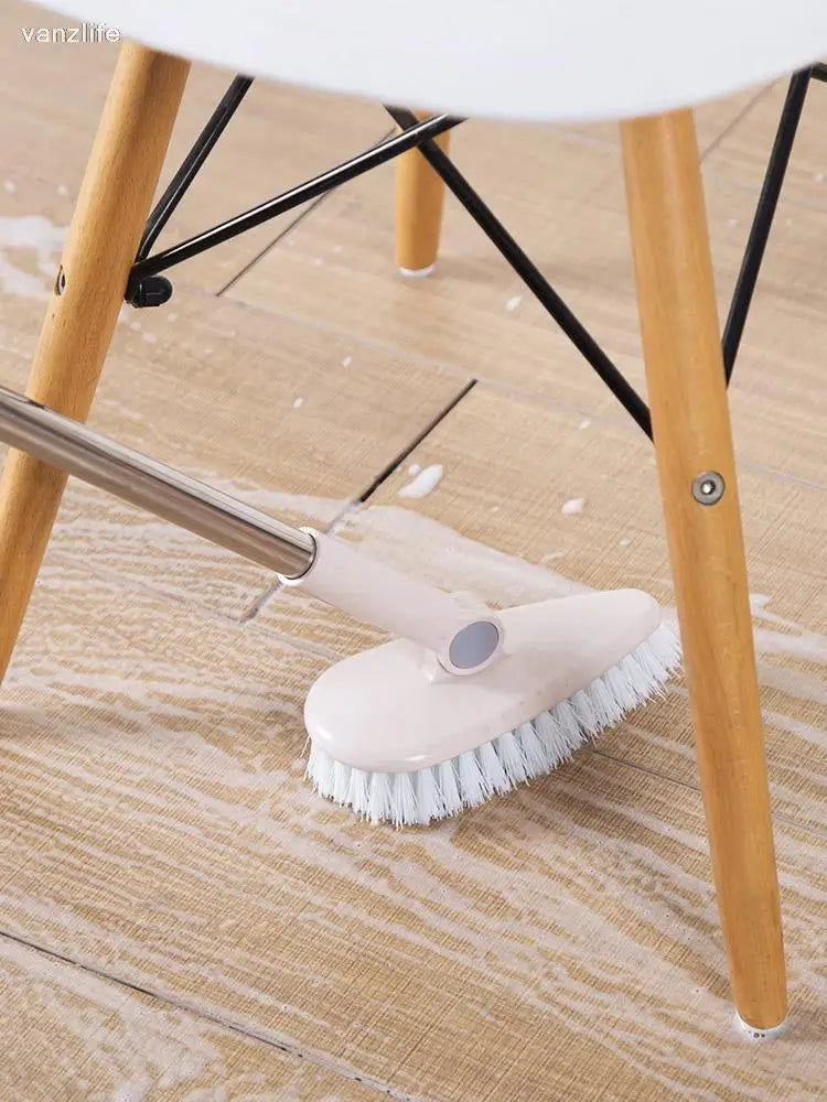 vanzlife Household bathroom long-handled brush outdoor floor tile ceramic tile to scrub brush toilet bath floor cleaning brush