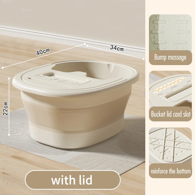 Portable Foldable Foot Bath Tub Plastic Space-saving Design Needed For Bedroom Use Bathroom Accessories Adult Folding Bathtub