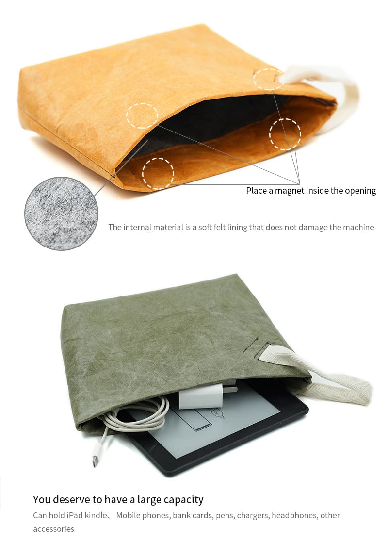 Eco - conscious 6 Inch E-Book Sleeve Lightweight Durable Retro Paper E-Reader Bag For Kindle Voyage Paperwhite6 7"