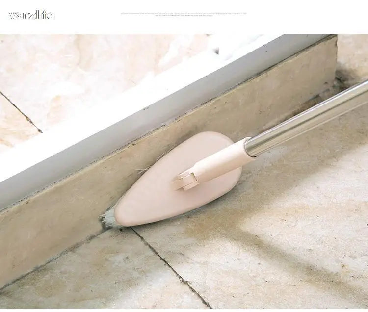 vanzlife Household bathroom long-handled brush outdoor floor tile ceramic tile to scrub brush toilet bath floor cleaning brush