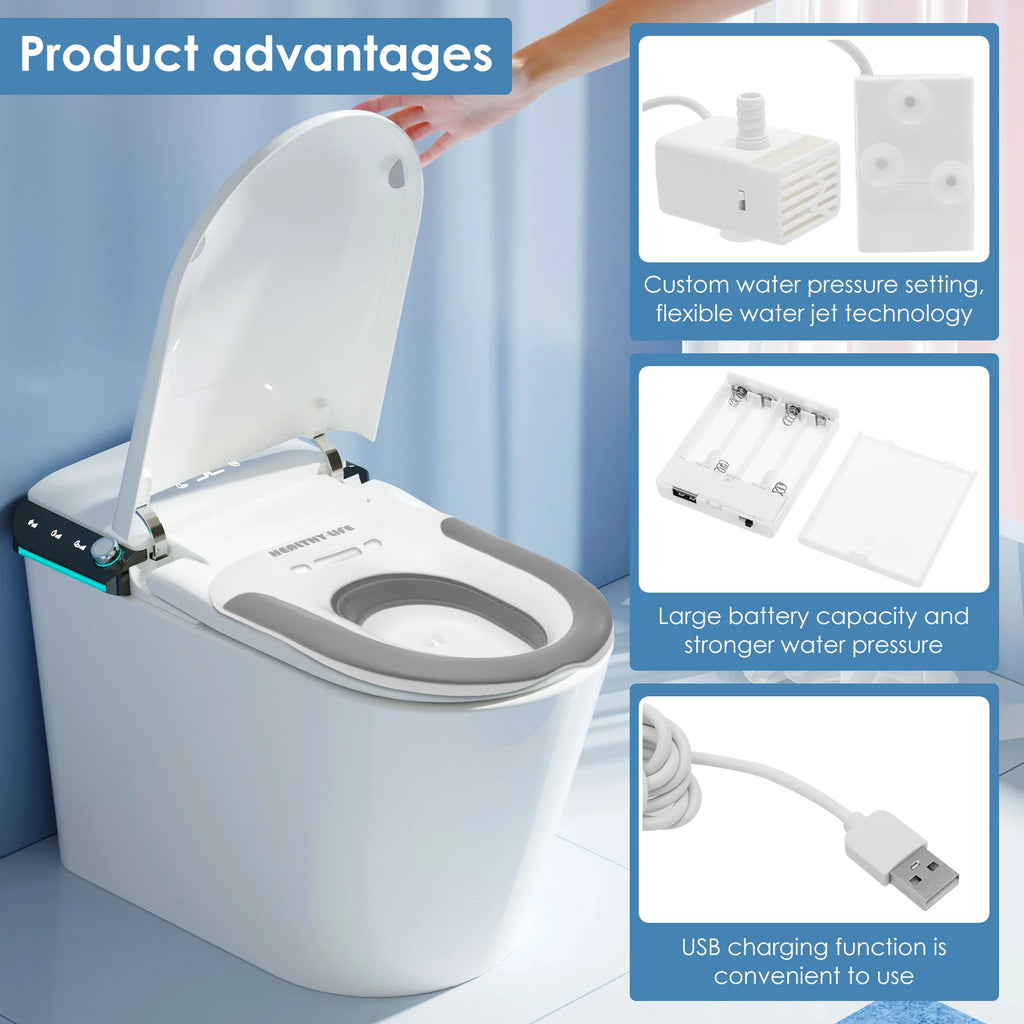 Electric Sitz Bath Tub Basin Bidet Foldable Bathroom Cleansing Steam Seat for Cleaning Soothes Hemorrhoids Postpartum Care