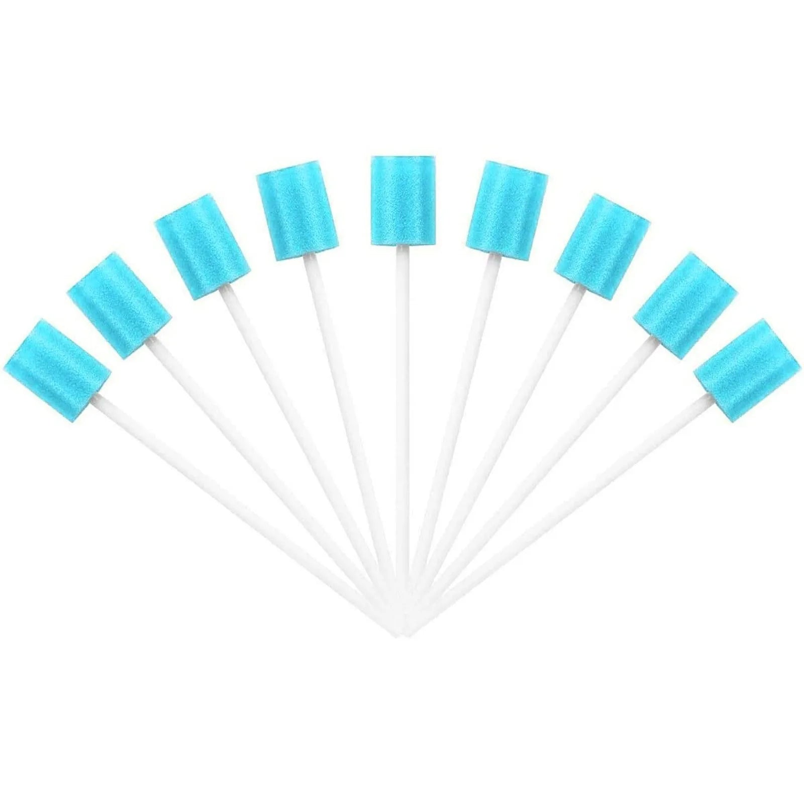 Pack Of 100 Disposable Oral Care Sticks With Blue Sponge Tip Oral Care, Disposable Tooth Cleaning Sponge Stick Oral Care