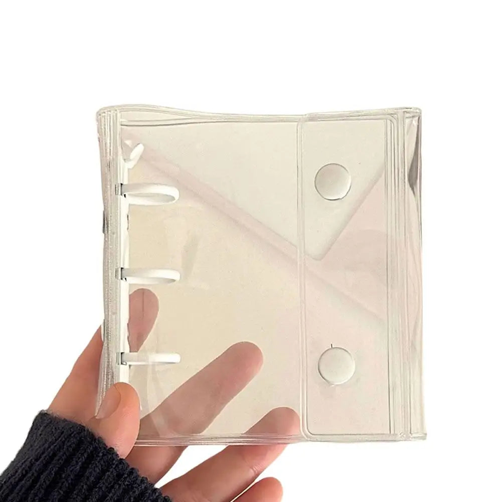 Eco Friendly Recyclable Paper Mini Journal Interchangeable Pages Built In Transparent Album Pocket Glitter Embellished Cover