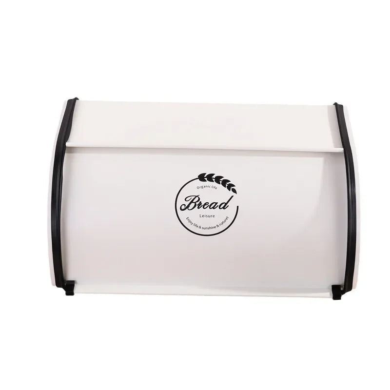 Eco-friendly Kitchen Counter Farmhouse Bread Box Crate with Roll Up Lid Bread Storage Container Bread Holder Keeper Bin