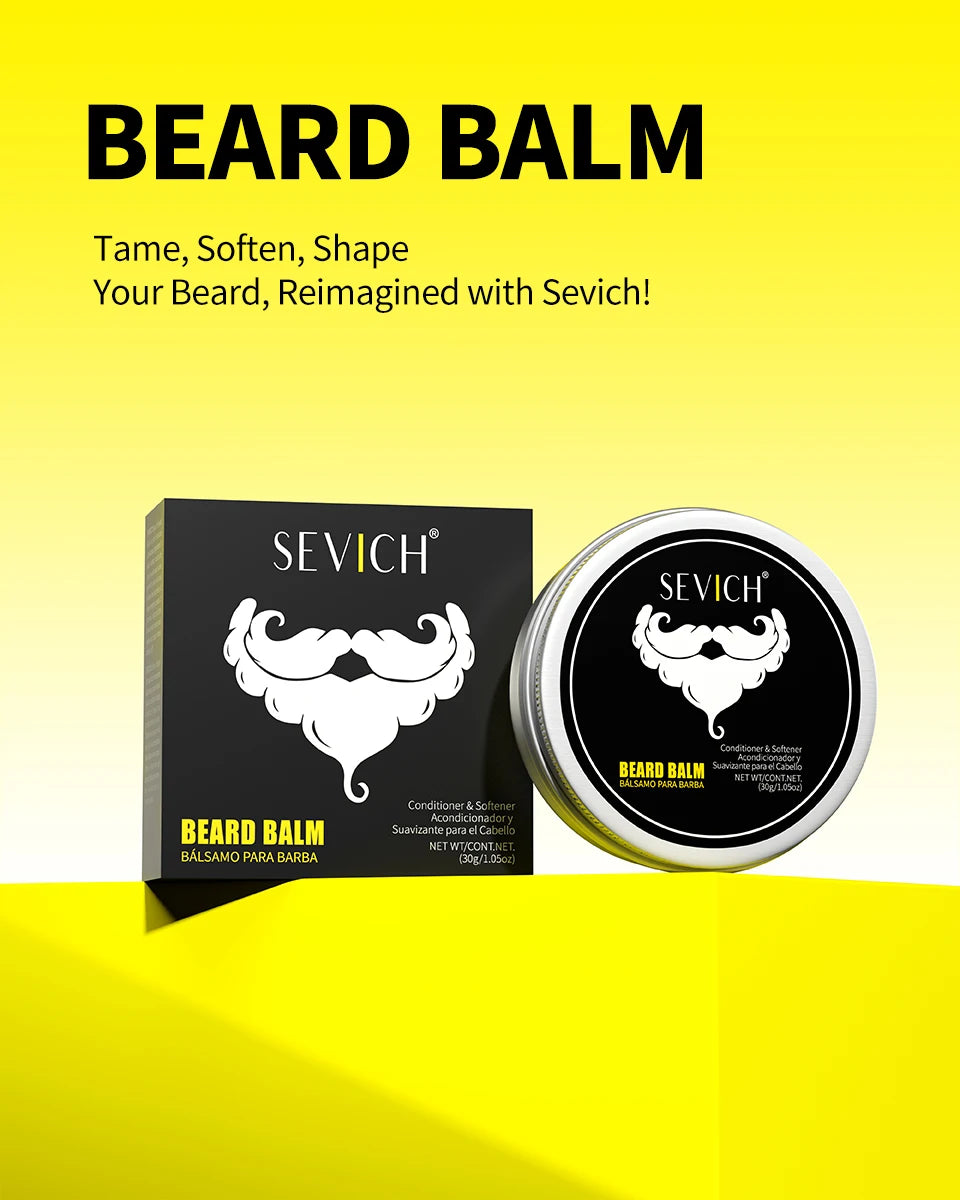 Beard Balm Wax Natural Men's Beard Care Cream Moisturizing Grooming Cream Beard Care Balm Oil Beard Styling Mustache Skin Care