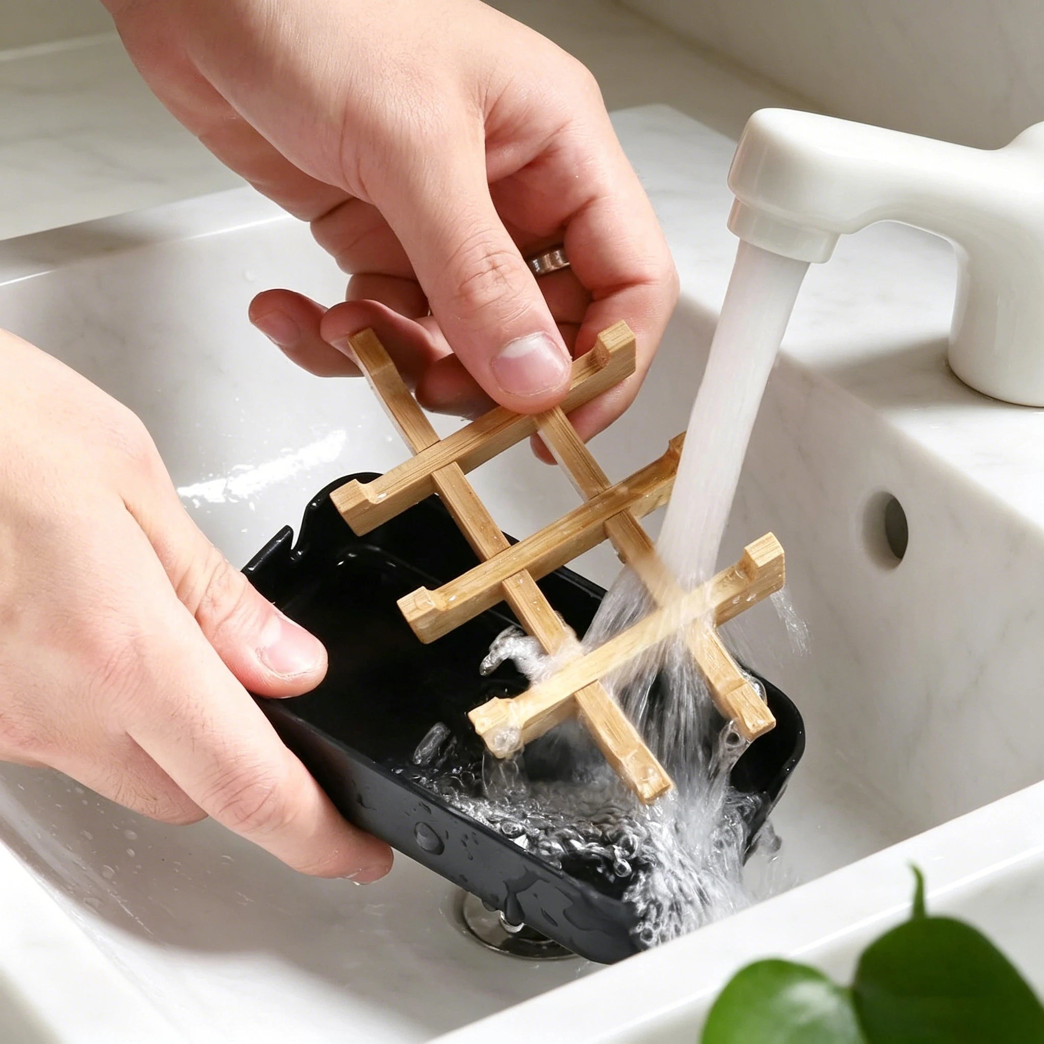 Bamboo Drainage Soap Dish, Eco-Friendly Soap Holder Saver, Durable Portable Soap Box, Bathroom Accessory Home Organizer