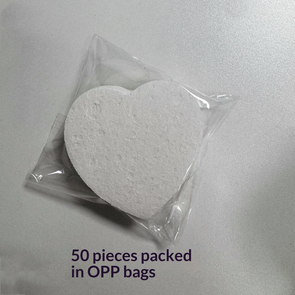 Biodegradable Heart-Shaped Wash Sponge For Deep Cleansing And Makeup Removal