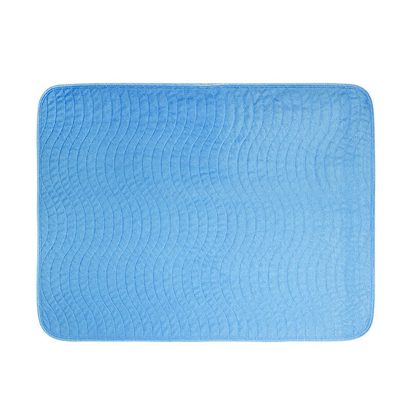Blue Incontinence Washable Bed Pads Protection Sheets - Reusable High Absorbency
